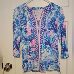 Colorful Patterned Long Sleeve Top Lilly Pulitzer
